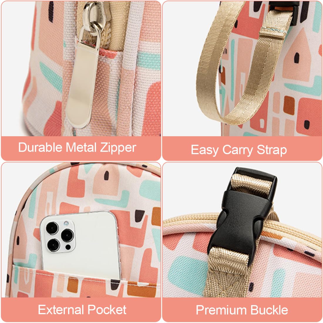 Borsa Termica Biberon per Latte Materno, Borsa Isotermica per Bottiglie, Piccola Borsa Termica Porta Pranzo per Picnic Frutta Mamma