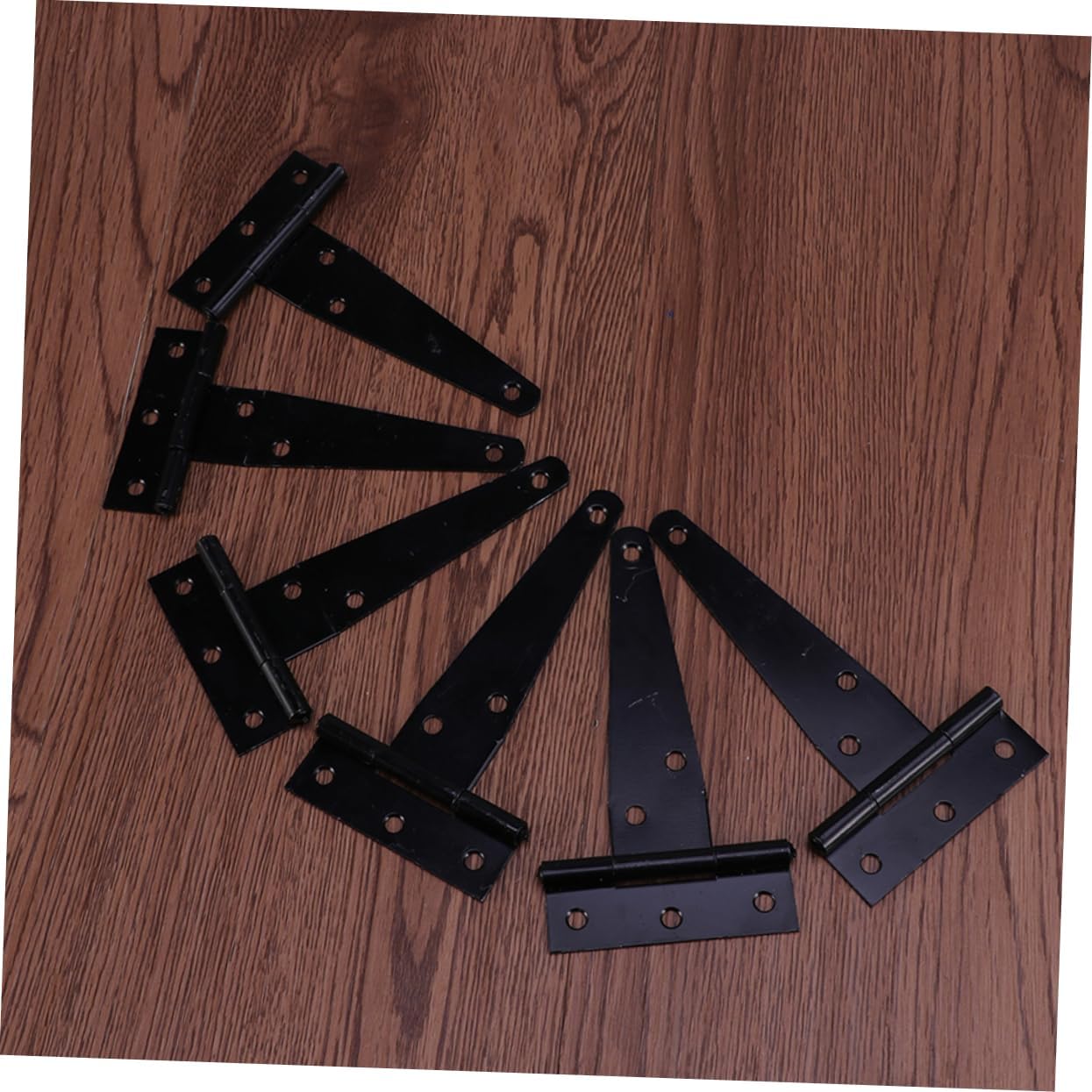 24PCS 4-Inch T Shaped Hinges Heavy Duty Triangular Gate Hinges for Doors and Sheds Black for Home and Store Use