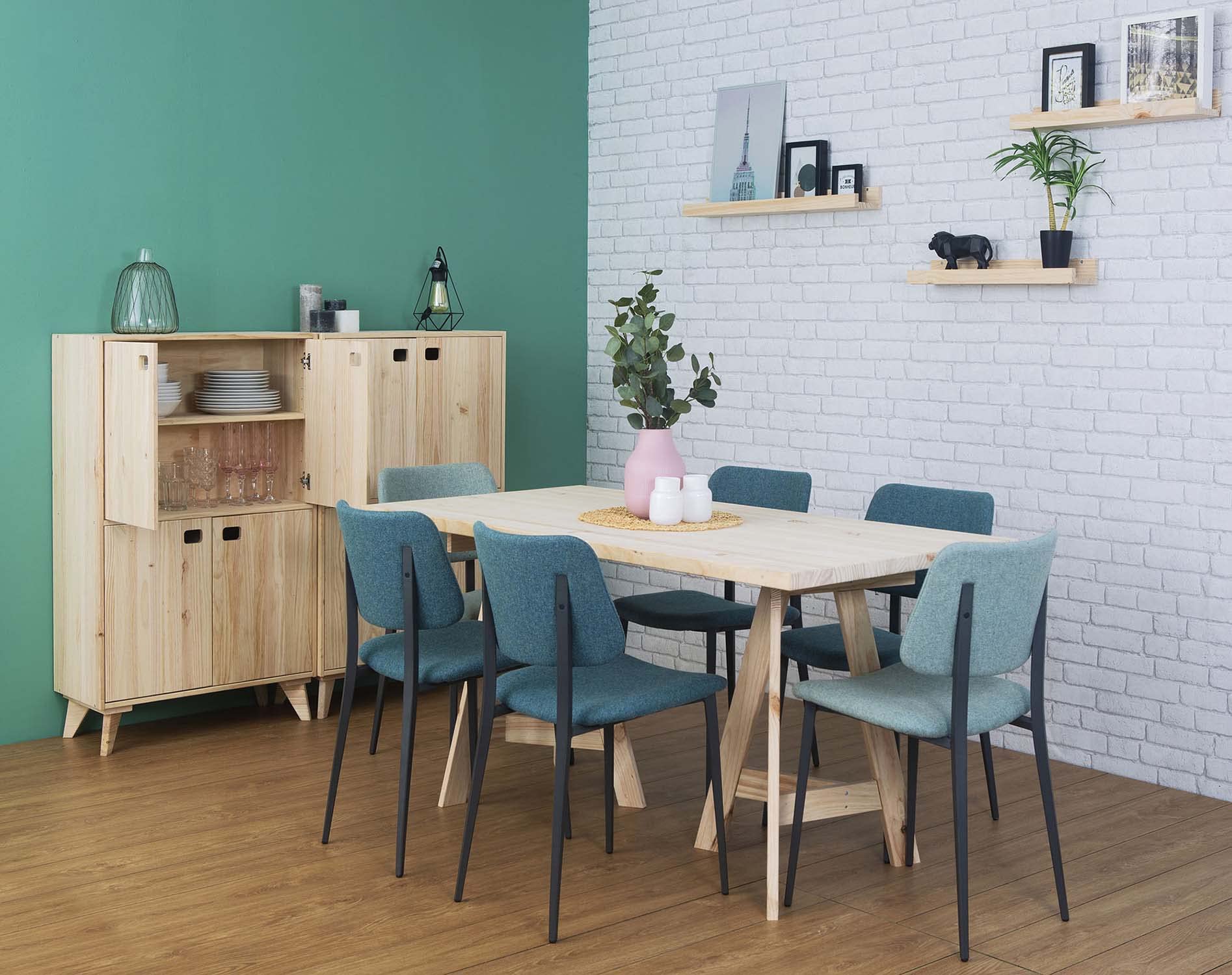 Tablero de madera de pino para mesa comedor 160x70 cm, gran grosor de 3 cm