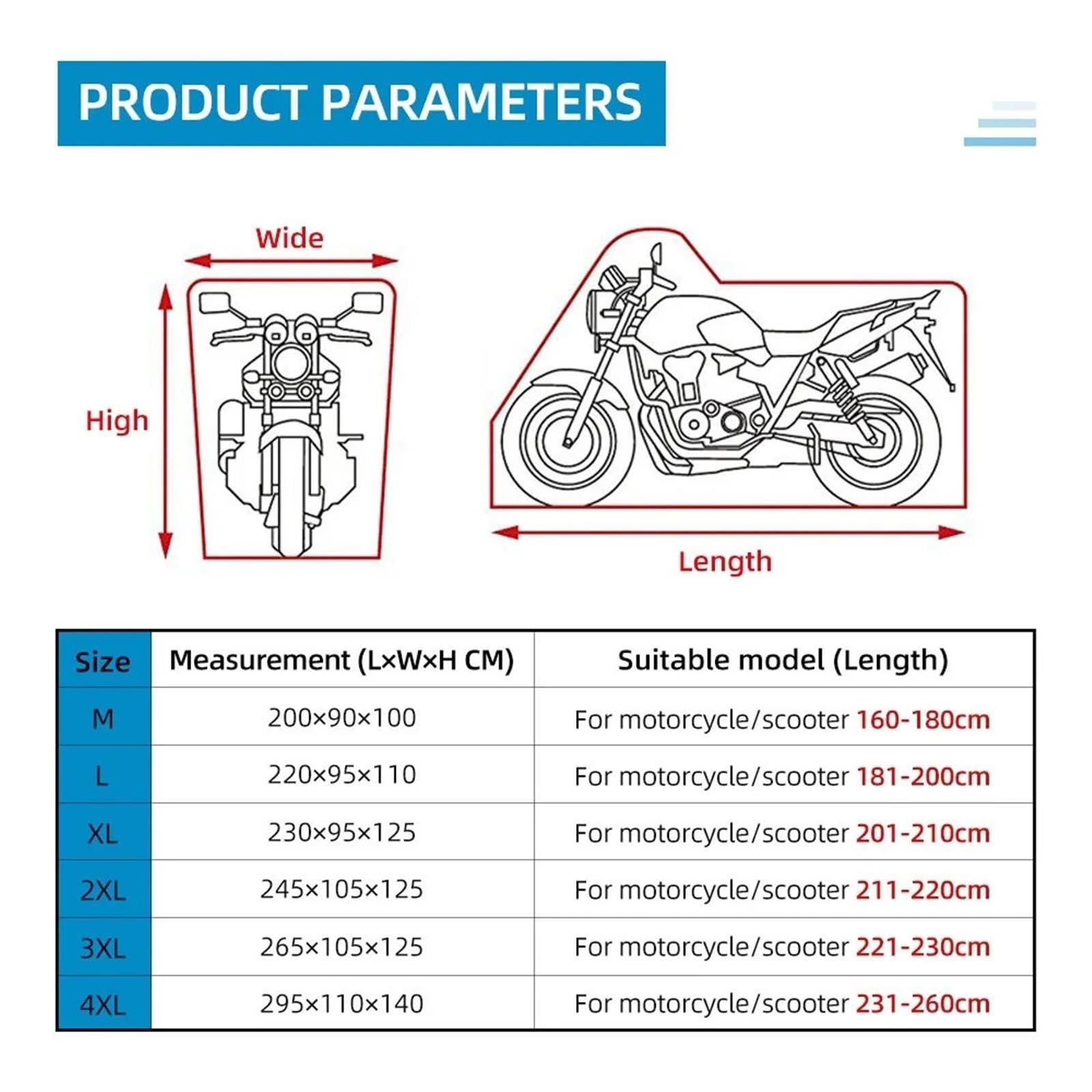 Funda Moto Impermeable Universal