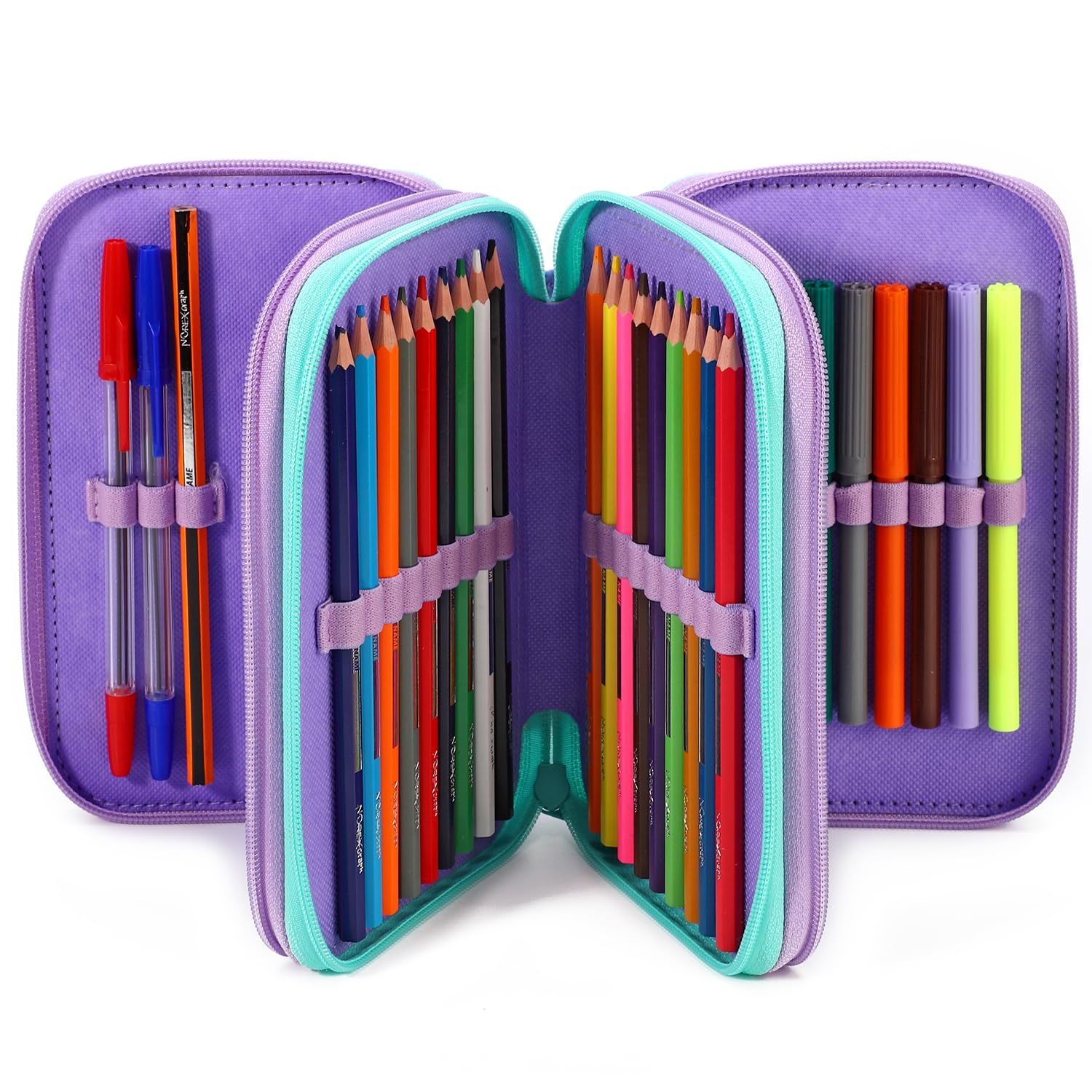 Frozen Filled Pencil Case Large Full Stationery Set School Supplies for Kids 3 Tier with Pens, Pencils & Markers Elsa & Anna Frozen Movie Case