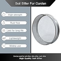 Vista 4 de Tamiz de Suelo de Jardín - Tamiz de 10" - Tamiz para Arena, Rocas, Suciedad y Compost (Pantalla de Malla de 112)