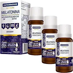 Kit com 3x Melatonina em Gotas 0,21mg por gota - Catarinense 20ml