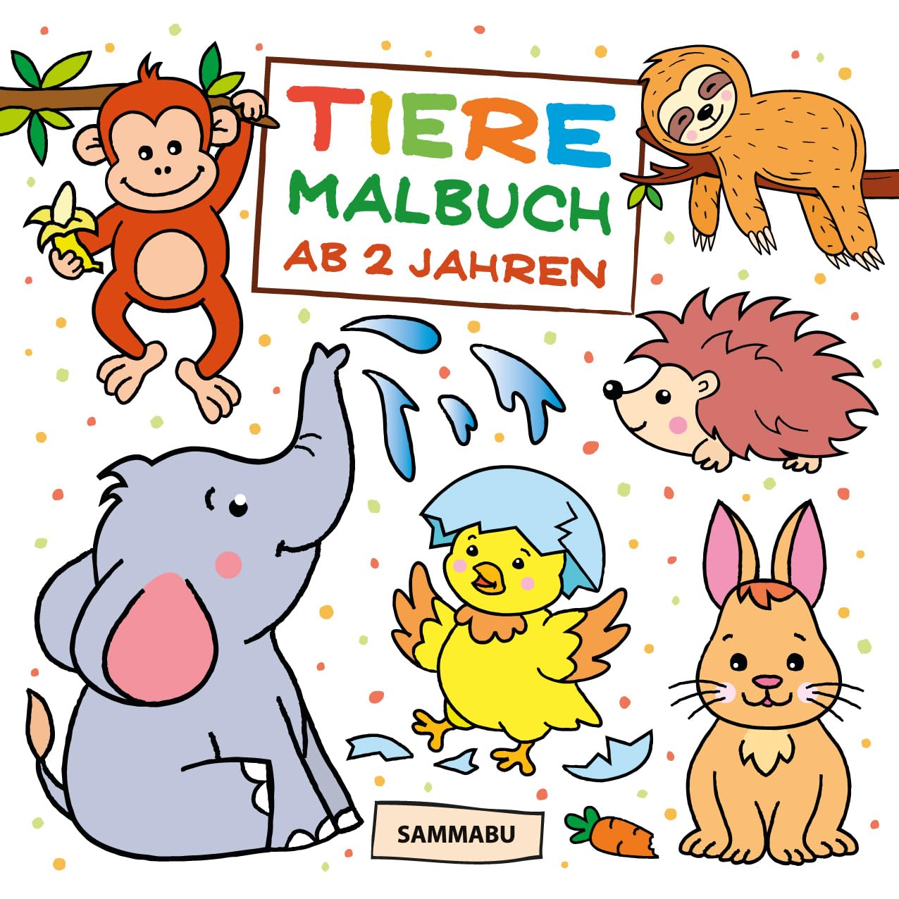 Tiere Malbuch ab 2 Jahren: Tierkinder zum Ausmalen, Kritzeln und Entdecken
