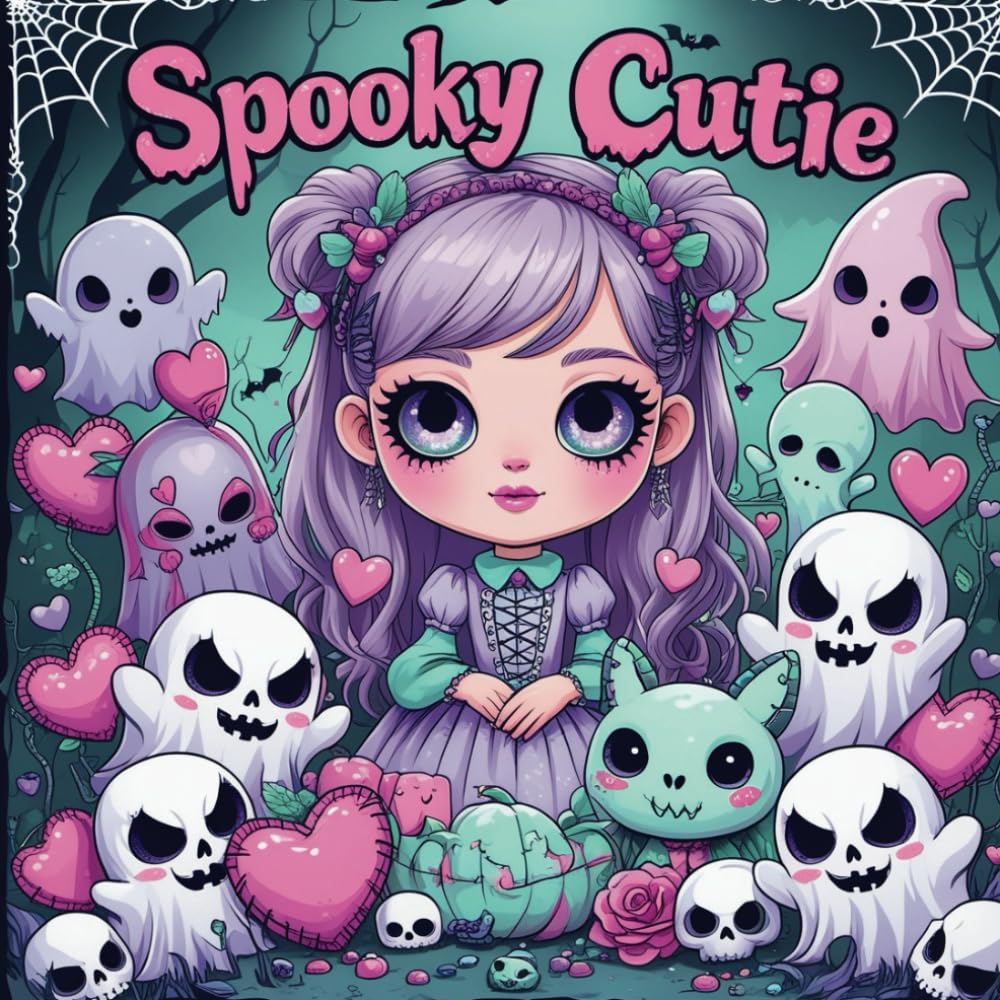 Spooky Cutie: Coloring Book for Adults and Teens Ghosts and Creepy Creatures