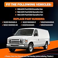 Vista 5 de Yinlowa Ensamblaje de pestillo de la puerta de carga del lado del pasajero trasero derecho con cable y varilla compatible con Ford E150 E250 E350