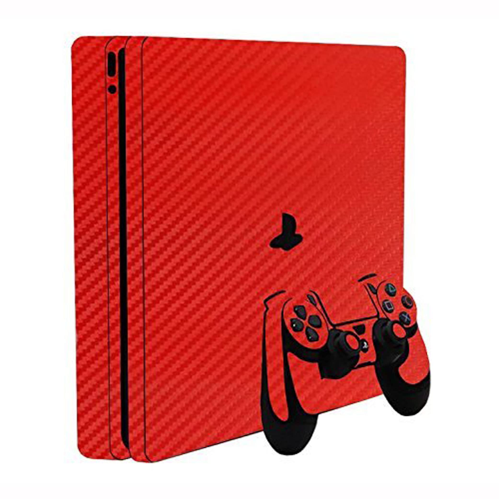 Elton Red Carbon Fiber Theme Skin Sticker Cover for PS4 Slim Console and Controllers (B06XJLWK1S) Amazon Price History, Amazon Price Tracker