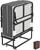 CAIYUN Folding Bed with Mattress,Guest Z Single Bed,Portable Foldable Beds with Memory Foam Mattress and Fabric Storage Bag,Spare Beds,Rollaway with Fold-up Metal Frame 190 x 80CM