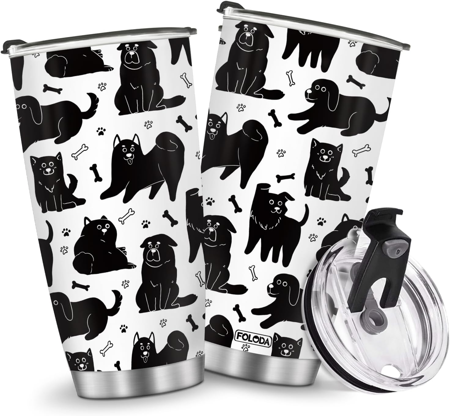 Tumblers Insulated Travel Coffee Mug Cup Water Bottle 20oz Hot and Cold Men Dogs Style Iced Metal Gifts for Women Men Boys Girls Christmas Birthday Children Day Anniversary