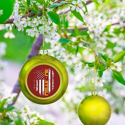 Miniatura 7 de Jiu Jitsu - Adornos de bola de Navidad con bandera de Estados Unidos, esferas colgantes, manualidades, colgante para Navidad, boda, fiesta,