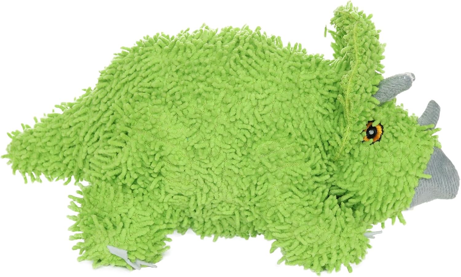 MIGHTY- Microfiber Ball - Dinosaur & Dragons - Made with Squeaker Balls and Minimal Stuffing. Strong & Tough. Interactive Play. Machine Washable & Floats (Triceratops, Medium 2 Pack)