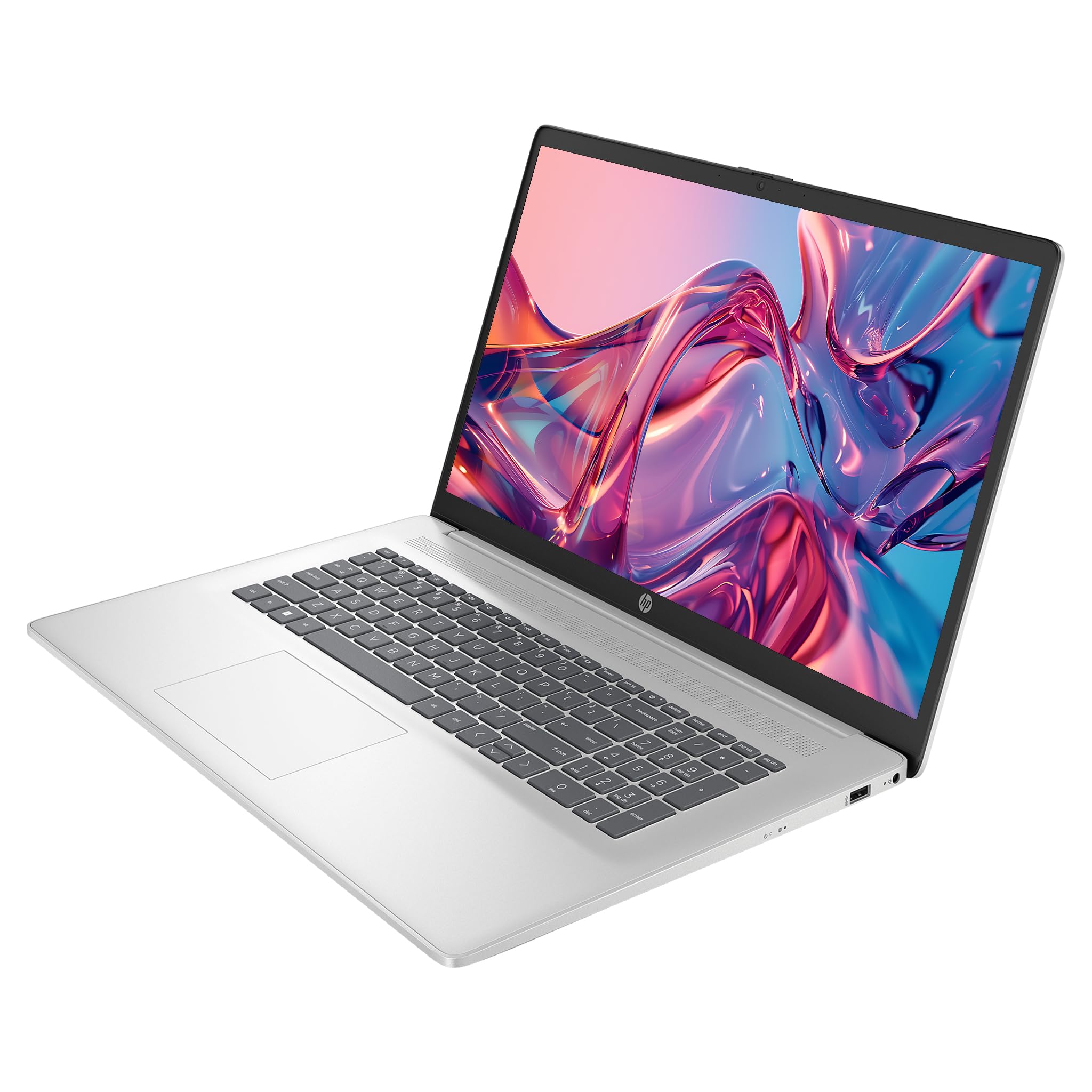 HP 17 Business Laptop, Intel Core i5-120U, 16 GB DDR4 RAM, 512 GB PCIe SSD, 17.3" FHD (1920x1080) Display, Intel Graphics, QWERTZ Tastatur, Windows 11 Pro, Silber
