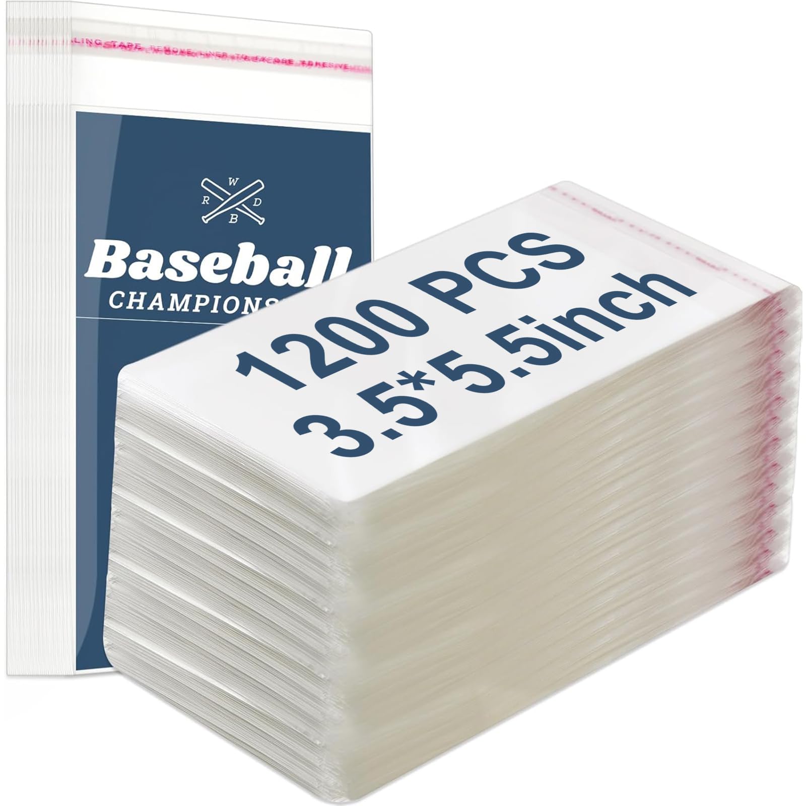 Lewtemi 1200 Pcs Graded Card Sleeves Resealable Team Bags for Trading Cards Baseball Sports Slabs Holders Plastic Collectible Slabs Protection