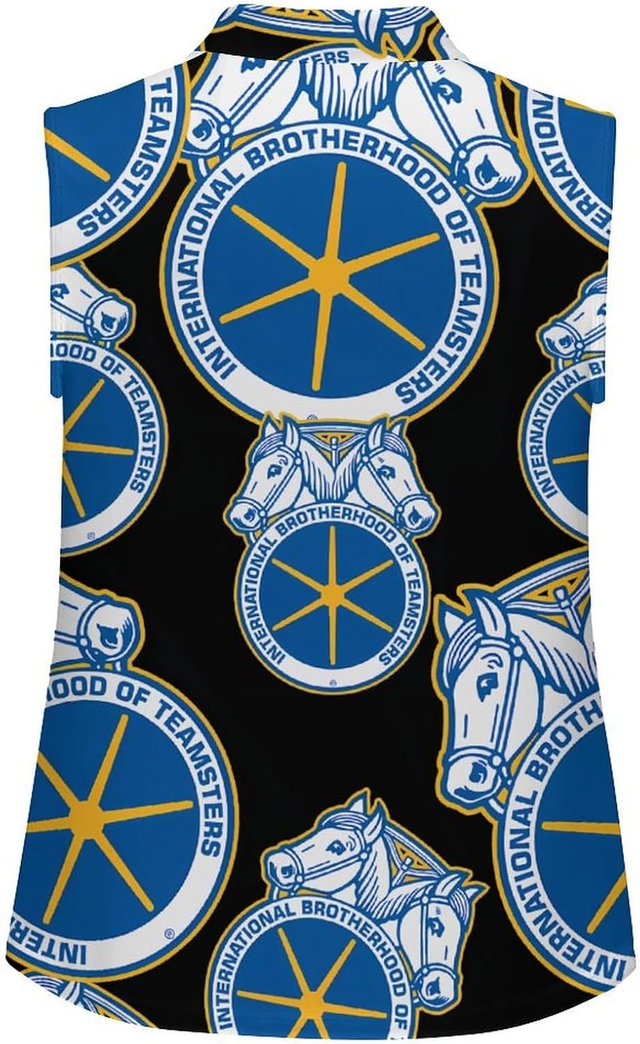 Teamsters Flag Women's Golf Shirt Sleeveless Polo Shirts Tank Tops Blouses Tennis T-Shirts Casual
