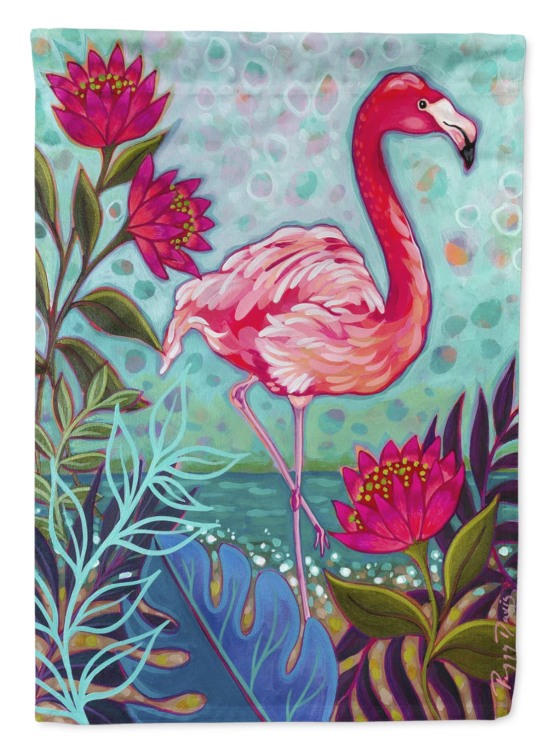 Drapeau de plage flamant rose anti-décoloration pour remplacer les décorations de jardin usées L