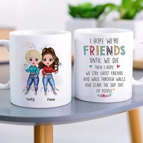 Miniatura 33 de Gossby Taza de café personalizada para hermana, regalo personalizado con diseño, nombre, 11 onzas, 15 onzas, cumpleaños, Navidad, regalo de larga 3