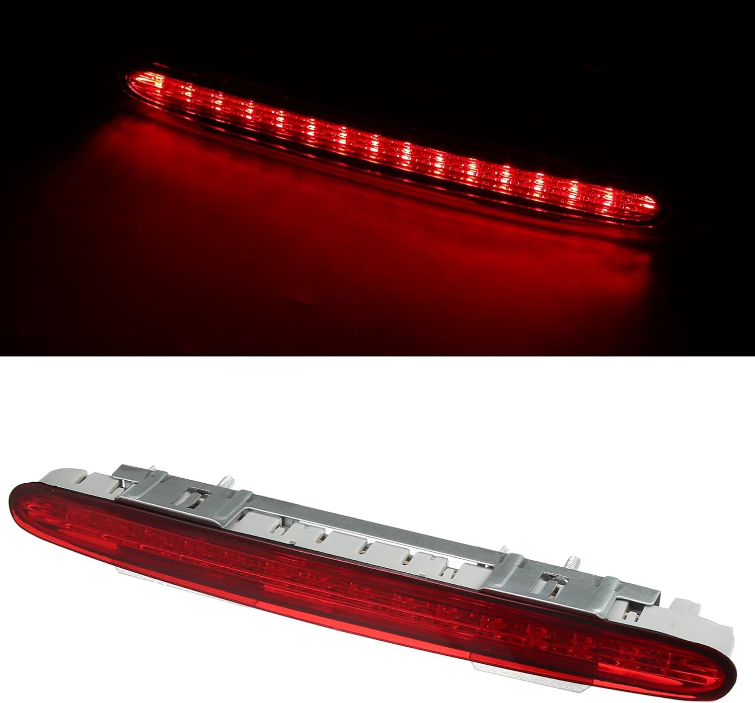 X AUTOHAUX High Level Third Rear Brake Stop Light A2308200056 for Mercedes-Benz SL 500 Base 5.0L V8 - Gas 2003-2006 Red
