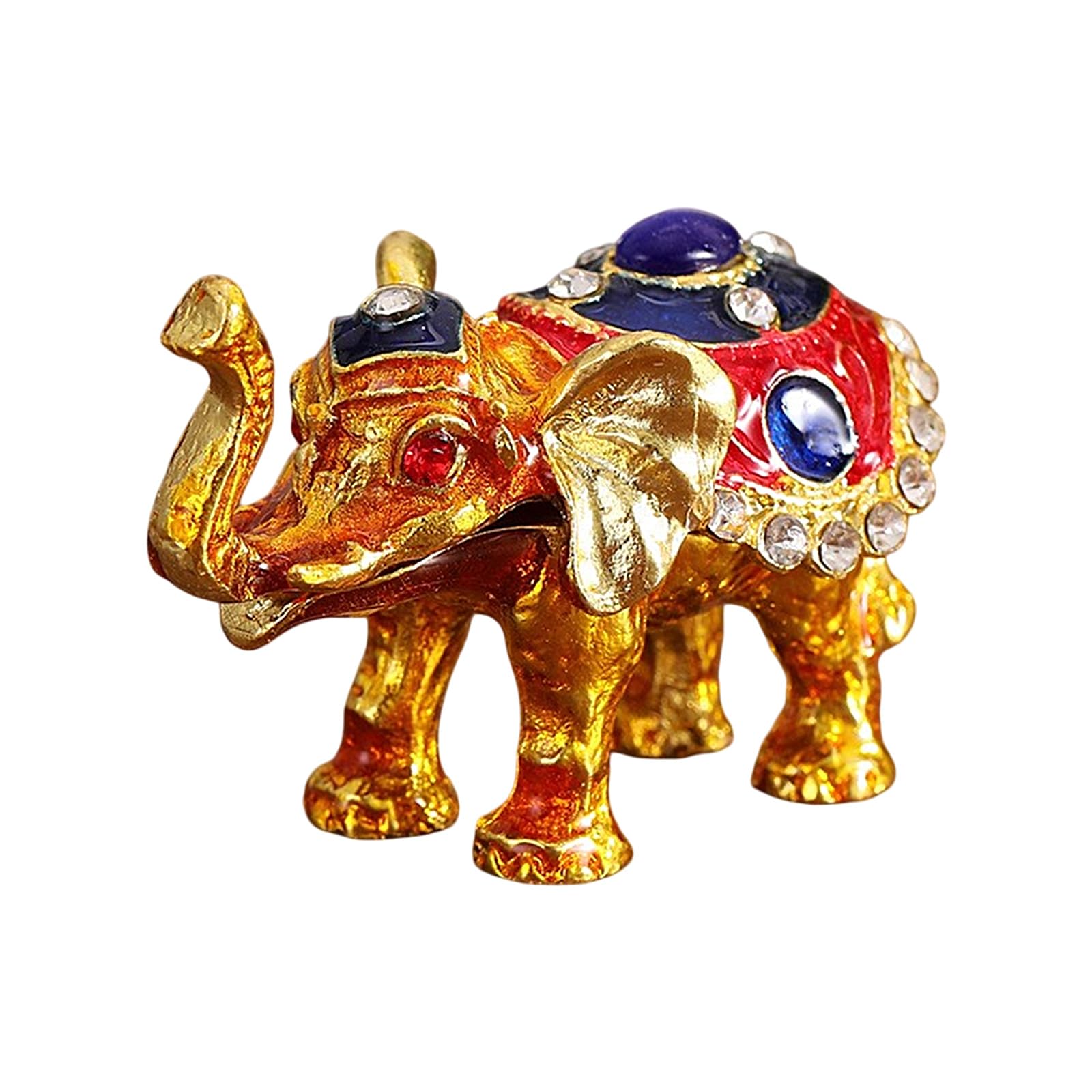 Msioytog Miniature Elephant Shape Jewelry Case Ideal for Storing Small Accessories Handcraft Jewelry Chest