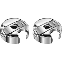 AMORNPHAN 2PCS L Style Bobbin case Standard Size Industrial fits Most Commercial Embroidery Machine Compatible with/Replacement for JUKI Brand CONSEW Brand Singer Brand Brother Brand Single Needle
