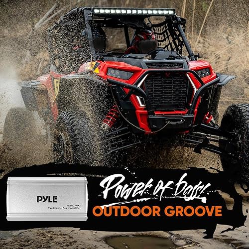 Miniatura 13 de Pyle - Sistema amplificador de audio resistente a la intemperie de 4 canales, 1200 W máx. Puente, estéreo de 800 W máximo diseñado para ATV, UTV