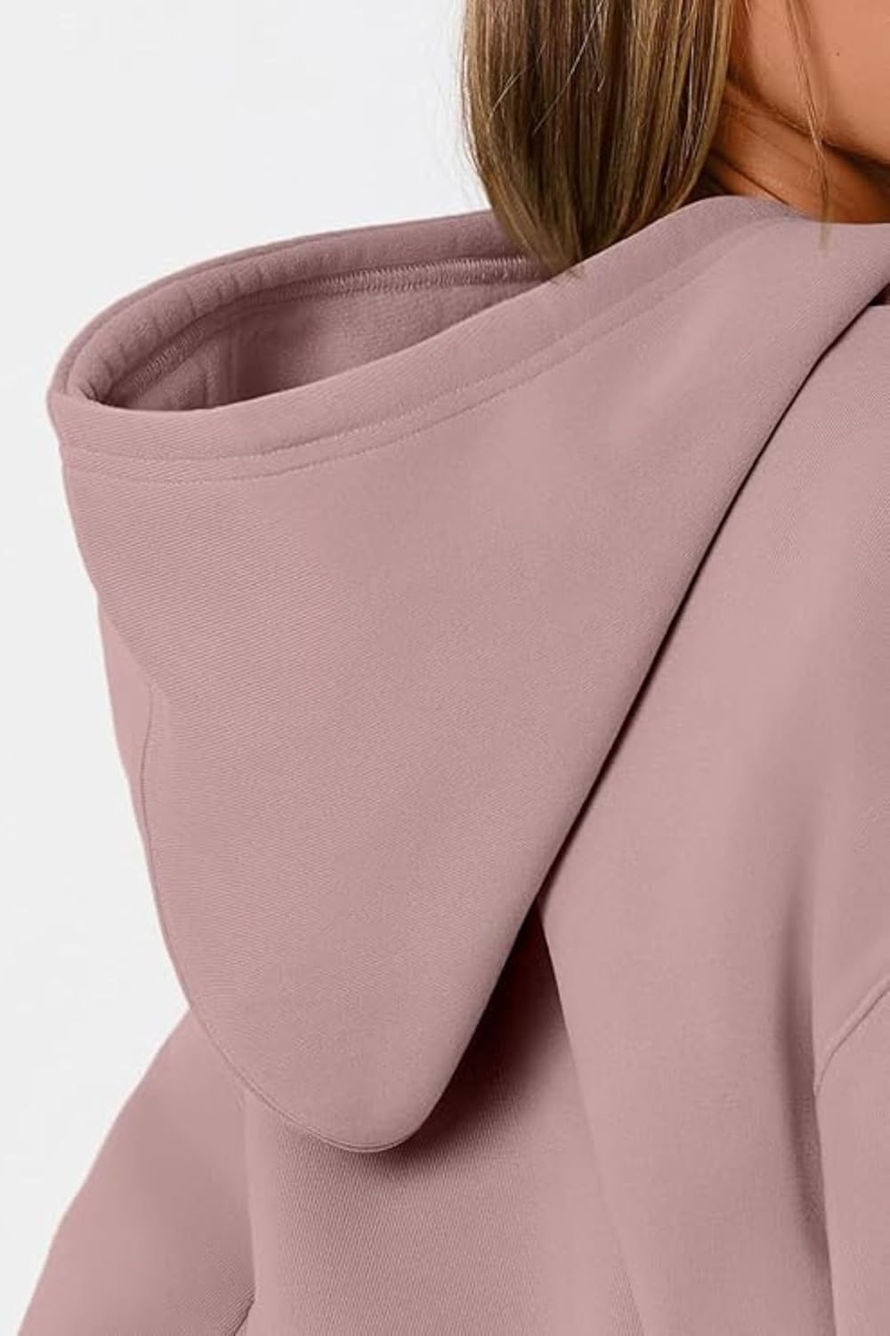 Women Oversized Hoodies Fleece Sweatshirts Fall Fashion Lounge Pullover Airport Travel Sweaters Cozy Winter Clothes - Image 8