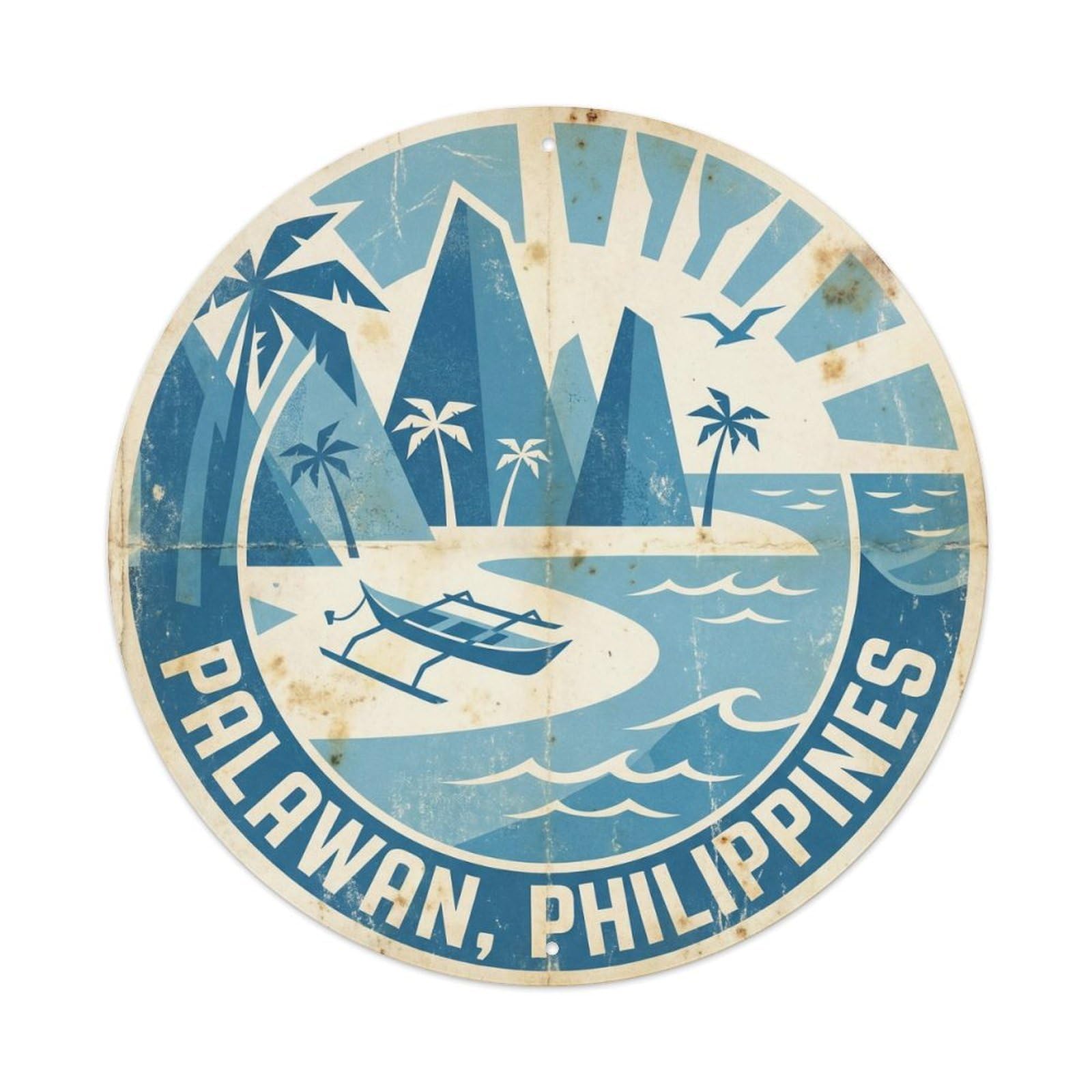 Malapacao Island Palawan Travel El Nido Philippines Metal Tin Sign