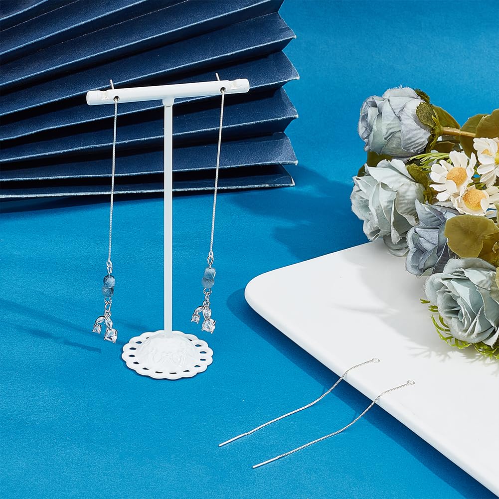 UNICRAFTALE 4 pz Fili per Orecchini Larghi 1mm 80mm 925 catena In Argento Sterling Orecchini Pendenti Fili per Orecchini con Passante Orecchini A Catena con Nappa per La Creazione di Orecchini