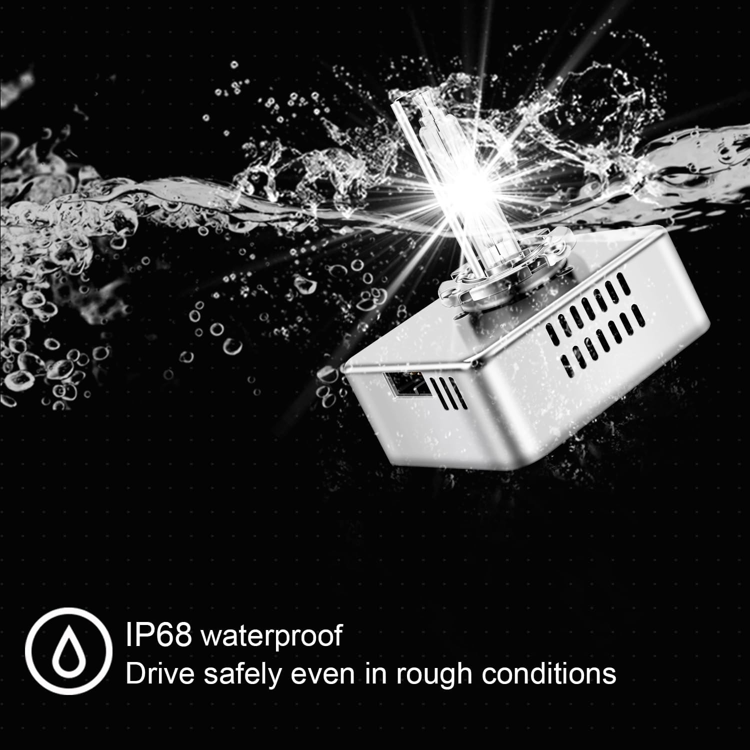 WinPower D5S Xenon HID Headlight Bulb, 6000K Cool White 35W Metal Stents Base High Low Beam Replacement Lights, Pack of 1