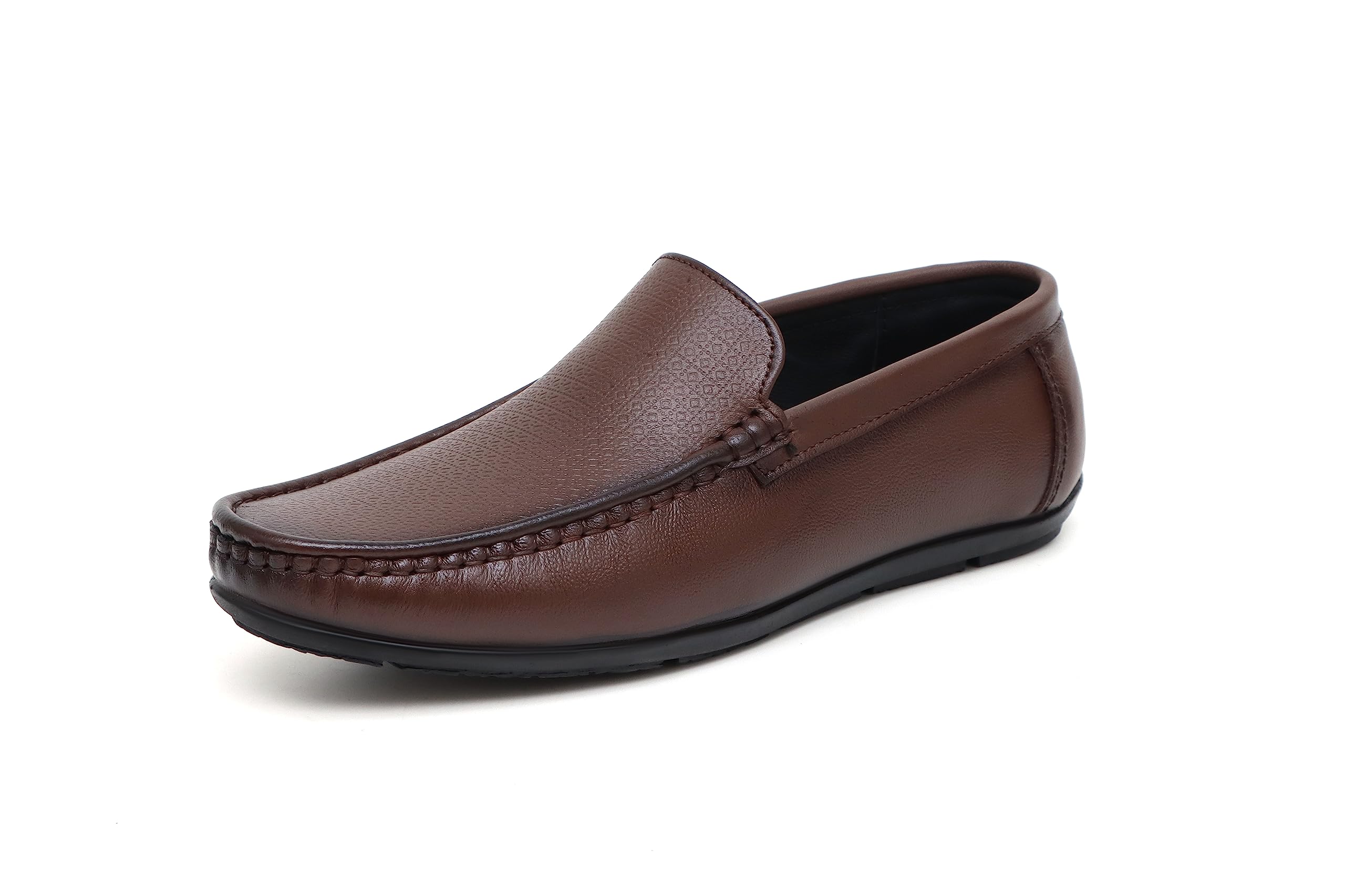ARAMISH Brown Genuine Leather Padded Insole Loafers for Men - 10 UK (B0CBV9B3PC) Amazon Price History, Amazon Price Tracker