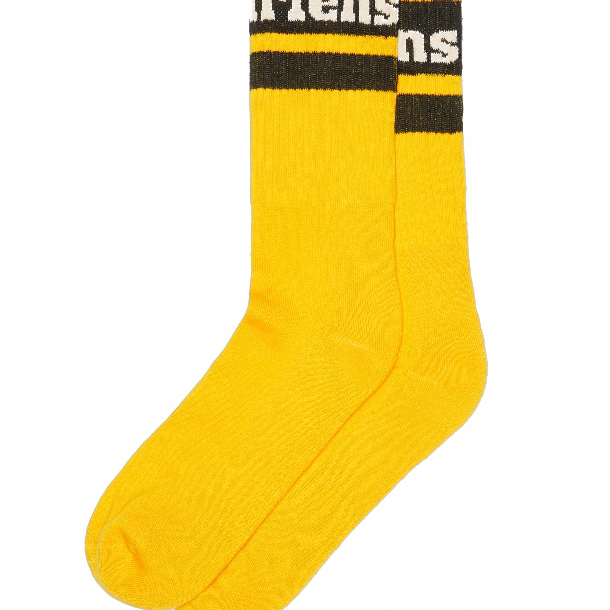Dr. Martens Unisex Yellow Athletic Logo Cotton Blend Socks (Pack Of 1), S-M