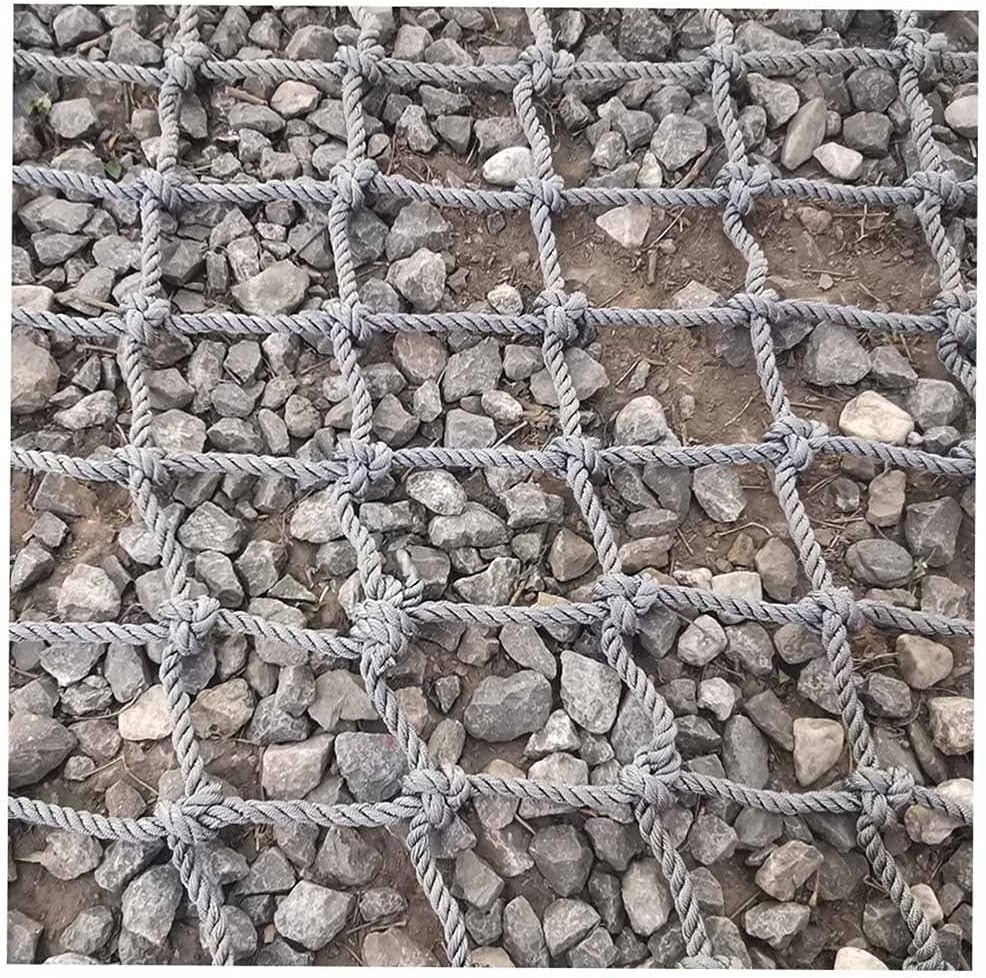 Playground Net Climbing Net Dia 8mm, Safety Nets Cargo Rope Heavy Duty Netting Treehouse Protection, Rope Ladder Swing Nylon(8X8cm,2X3m/6.6X9.8ft)