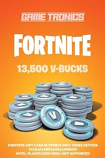 Fortnite 13500 V-Bucks Gift Card Code Only (NO CD/DVD) Price In India