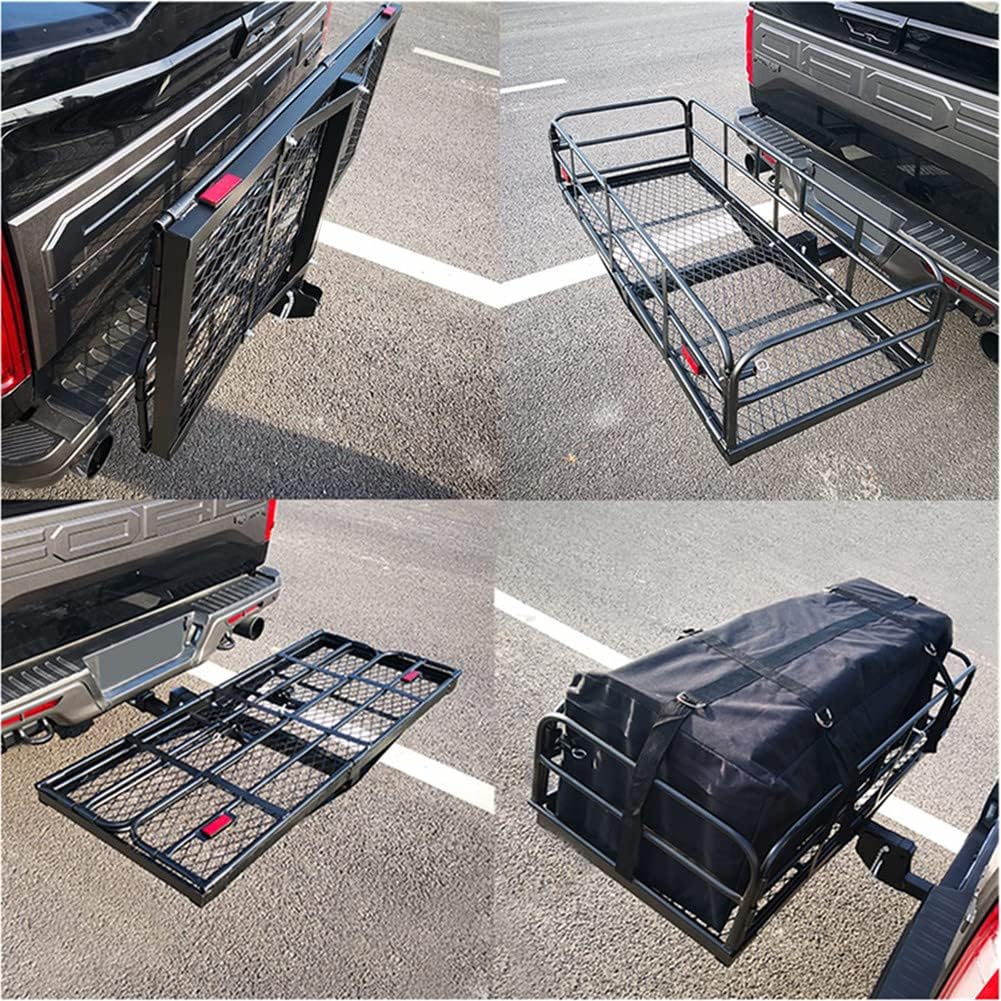 Mobility Scooter Carrier Cargo Hitch Mount Folding Luggage Basket 60" X 24" X 14.4" with 360 LB Capacity for 2" Receiver Car SUV Pickup
