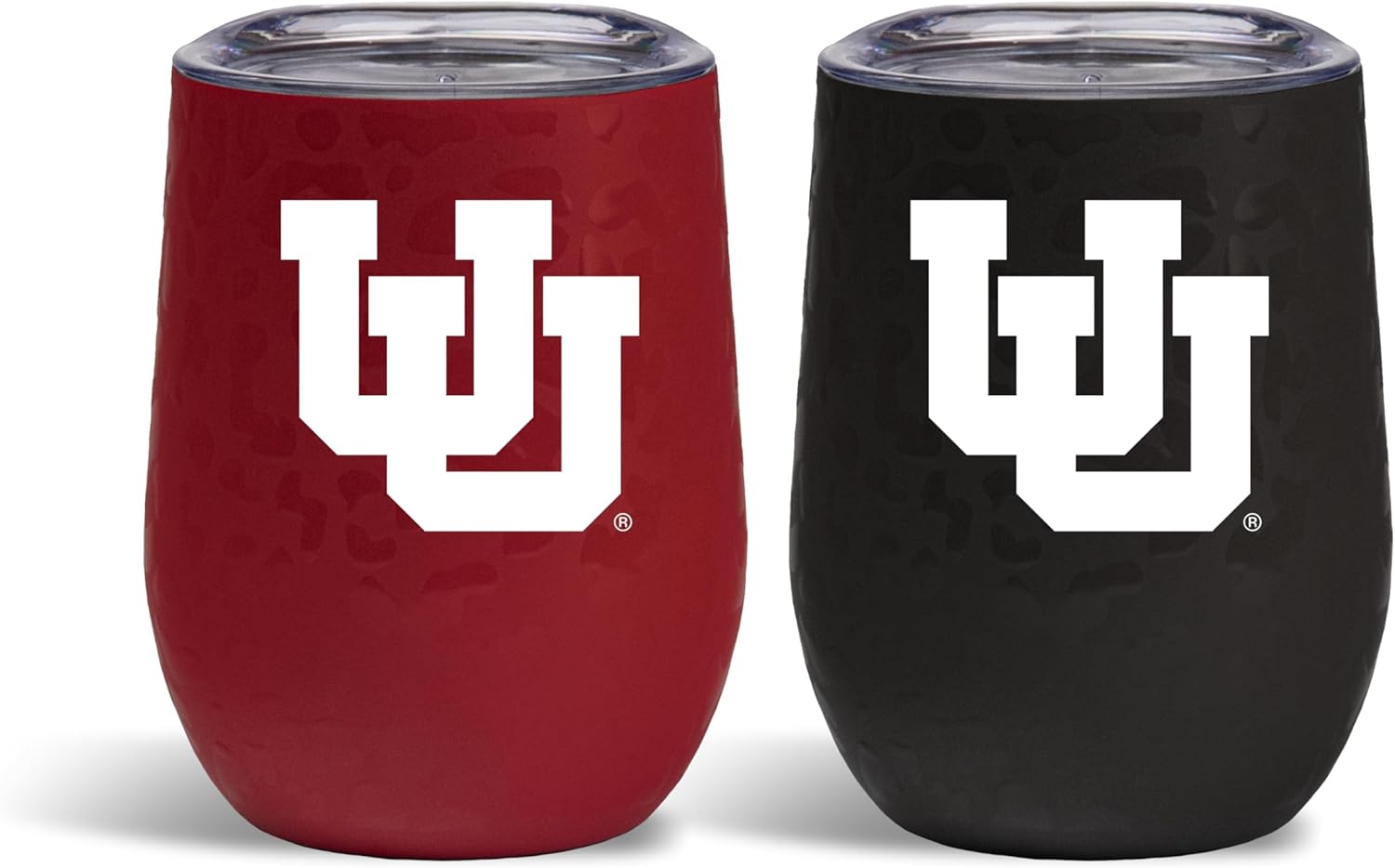 The Memory Company | Licensed NCAA 2-Pack Home/Away Leopard SS Stemless Wine Tumblers University of Utah