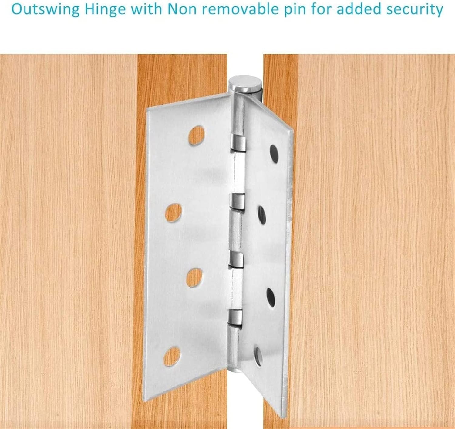 door hinges,door butt hinges,Butt Hinges,Door Hinge Hardware, Door Hinge 2 Pcs Hardware Stainless Steel Hinges Door Connector Drawer 8 Mounting Holes Durable Furniture Bookcase Window Cabinet Home
