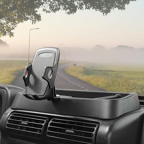 Miniatura 5 de Hoolcar Soporte de radio multifuncional Walkie Talkie para teléfono celular 1997-2006 Jeep Wrangler TJ accesorios, negro