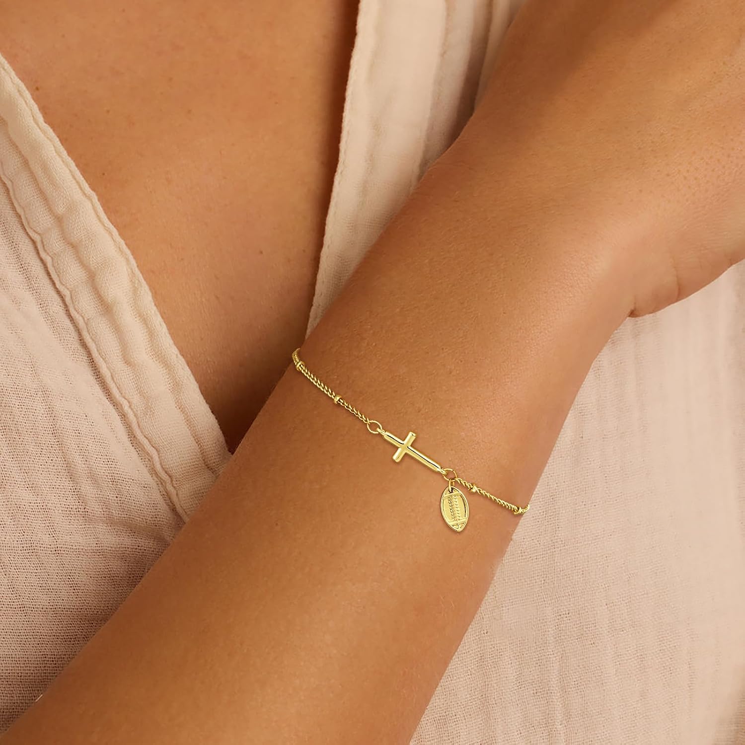 Softball/Volleyball/Soccer/Basketball/Football Cross Bracelet Gifts image 2
