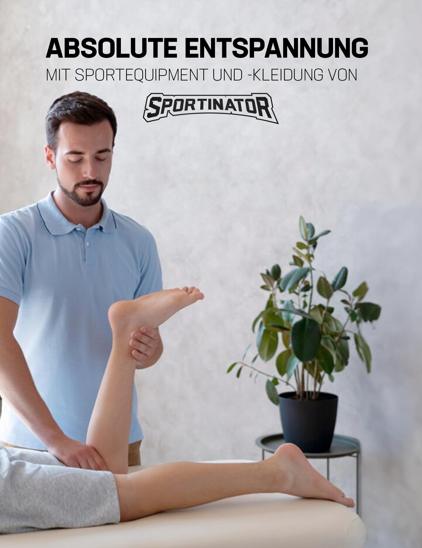SPORTINATOR® Premium 3 Zonen Massageliege, angenehmer Liegekomfort durch 4 cm Polsterung, Flexible Höhenverstellung durch Rastknöpfe, belastbar bis ca. 180 kg (schwarz)