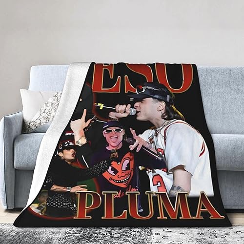 Miniatura 4 de Peso Rapper Pluma Singer - Manta de franela divertida, manta de aire acondicionado cálida para todas las estaciones, manta gráfica de cama de 40 x