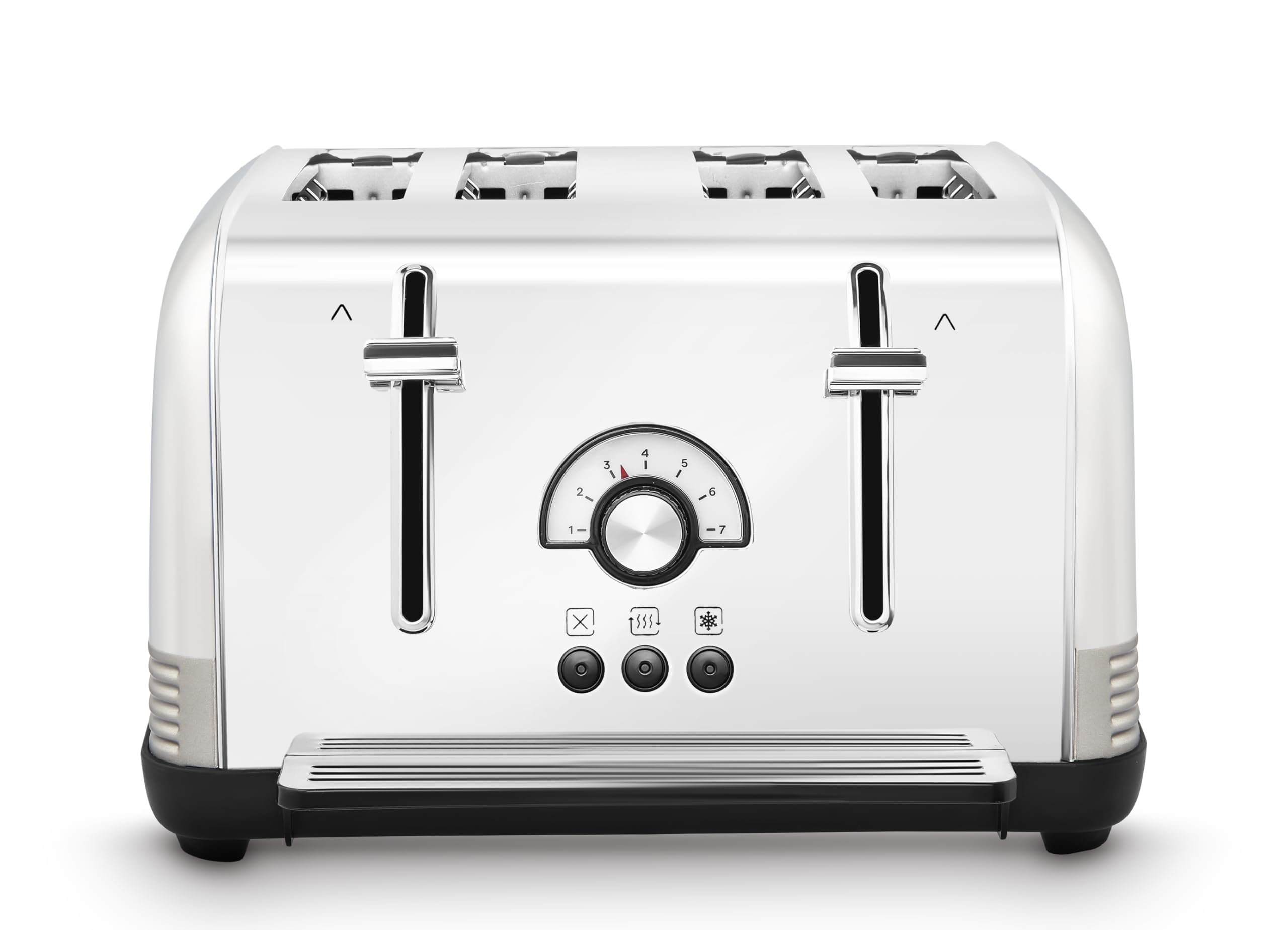 Morphy Richards Venture Retro 4 Slice Toaster, Radio Dial, Variable Browning Control, Width Slots, Removable Crumb Tray, 1900W, Polished and Nickel, 240333 โ image 1