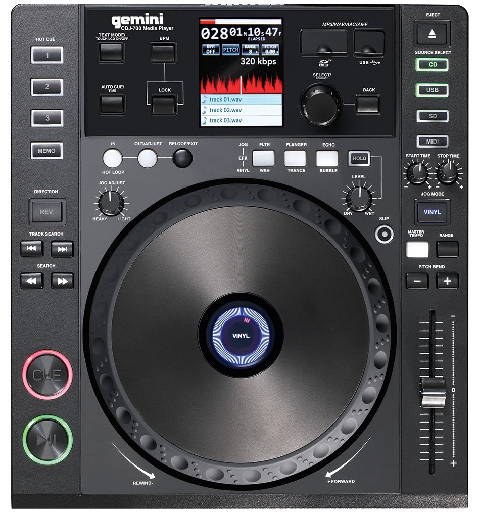 【CDJ】gemini CDJ-700 Gemini CDJ Series CDJ-700 Professional Audio DJ Full Color Touch