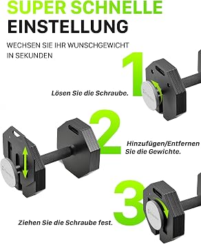 Eisenlink Adjustable Dumbbell 4-36kg Octagonal Dumbbell Set