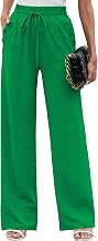 Heymoments Women's Wide Leg Lounge Pants Lightweight High Waisted Adjustable Tie Knot Loose Fit Trousers with Pockets
