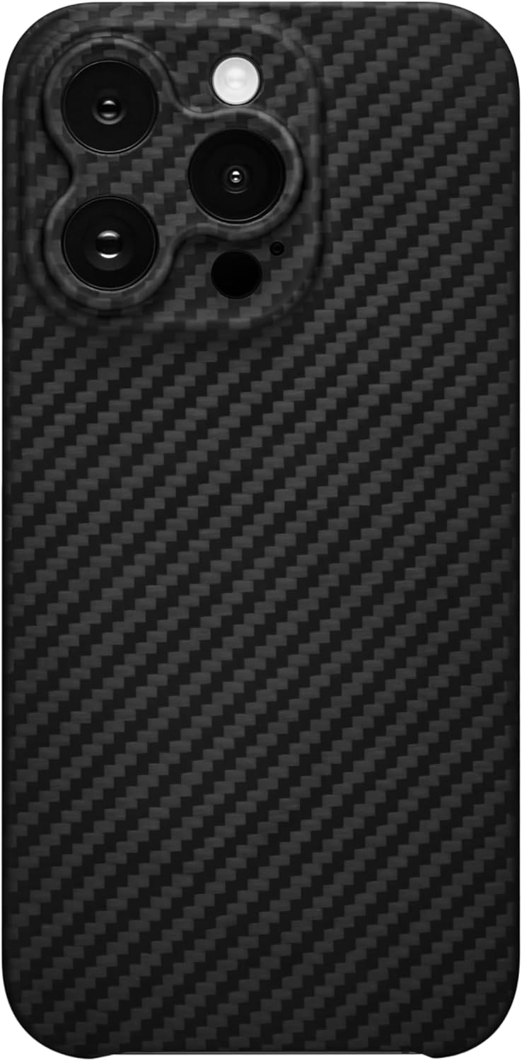 Latercase | iPhone 15 Pro Case | Midnight | Durable Thin Phone Case | 0.6mm Aramid Fiber, Precision Lasercut, Full Camera Protection, Nonslip Matte Finish | Compatible with iPhone 15 Pro