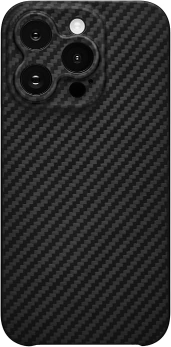 Latercase for iPhone 14 Pro | Ultra-Thin 0.6mm Aramid Fiber Case | Lightweight 10g Hard Shell Slim Protective Cover | Wireless Charging Compatible | Matte Non-Slip Grip | Carbon Fiber Weave