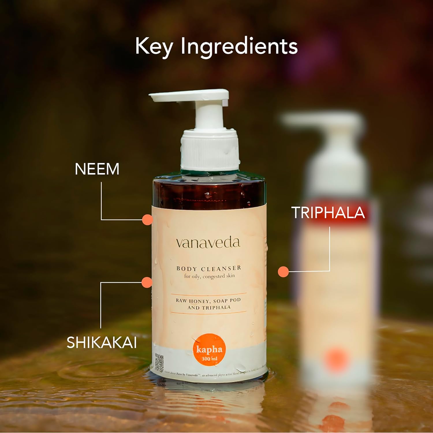 Body Cleanser Kapha | Purifying Ayurvedic Body Wash with Neem, Honey & Triphala for Oily, Congested Skin | Balancing Cleanser for Kapha Prone Skin | Sulfate-Free | 300ml