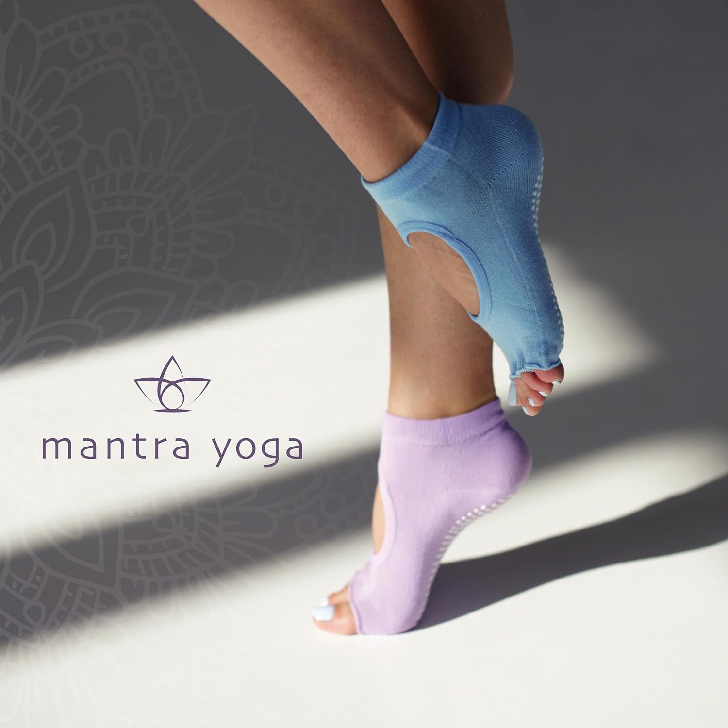 Mantra Yoga Grip Socks - Non-Slip Yoga Socks for Women | Universal Size | Perfect for Pilates, Ballet, Barre, Dance and More… - Image 5