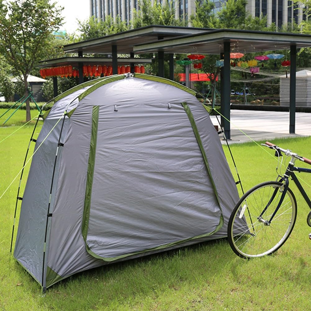 Wasserdichter Fahrradschuppen für den Außenbereich, Fahrradzelt aus beschichtetem Polyester, Fahrradunterstand mit Boden-Outdoor-Zubehör, Abdeckung zur Aufbewahrung von Gartengeräten