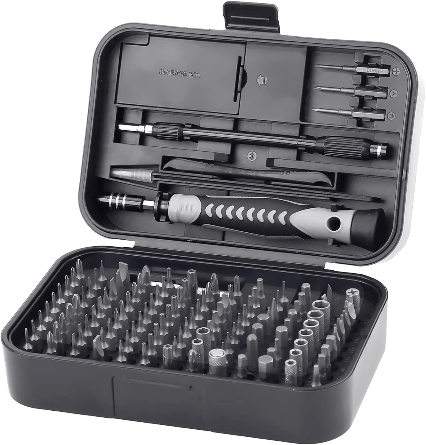 Mini Precision Screwdriver Set, Computer Repair Tool Kit, Kingsdun 130 in 1 Magnetic Screwdriver Kits with Torx Screwdriver for Laptop, iPhone, Macbook, PC, PS4, Switch, Eyeglass, Watch