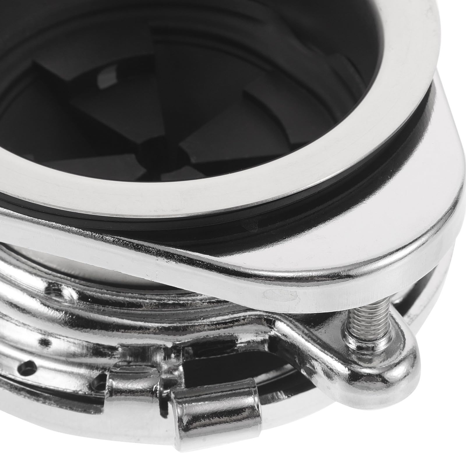 Tofficu Flange para Triturador de Basura de Cocina de Acero Inoxidable con Sistema de Bloqueo de Triple Punto y Montaje con Tornillos para Fregadero